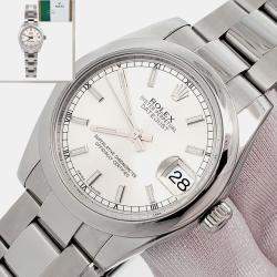 Pre Owned Rolex Datejust 178240 Automatic Silver Index Dial Stainless Steel Women's Wristwatch 31 mm