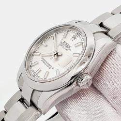 Pre Owned Rolex Datejust 178240 Automatic Silver Index Dial Stainless Steel Women's Wristwatch 31 mm