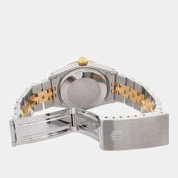 Pre Owned Rolex Datejust 68273 Automatic Champagne Index Dial Yellow Gold Stainless Steel Women's Wristwatch 31 mm