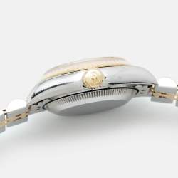 Pre Owned Rolex Datejust 69173 Champagne Dial Diamond 18K Yellow Gold Stainless Steel Women's Wristwatch 26 mm