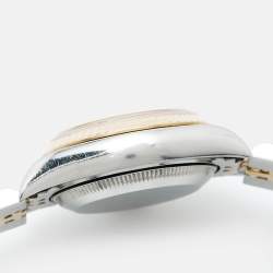 Pre Owned Rolex Datejust 69173 Champagne Dial Diamond 18K Yellow Gold Stainless Steel Women's Wristwatch 26 mm