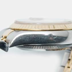 Pre Owned Rolex Datejust 69173 Champagne Dial Diamond 18K Yellow Gold Stainless Steel Women's Wristwatch 26 mm