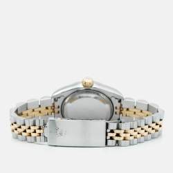 Pre Owned Rolex Datejust 69173 Champagne Dial Diamond 18K Yellow Gold Stainless Steel Women's Wristwatch 26 mm