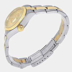 Pre Owned Rolex Datejust 79163 Automatic Champagne Dial Stainless Steel 18k Yellow Gold Women's Wristwatch 26mm