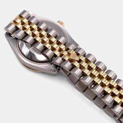Pre Owned Rolex Datejust 178383 Automatic Mother of Pearl Diamond Dial Stainless Steel 18k Yellow Gold Women's Wristwatch 31mm