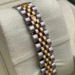 Pre Owned Rolex Datejust 179173 Automatic Champagne Diamond Dial Stainless Steel 18k Yellow Gold Women's Wristwatch 26mm