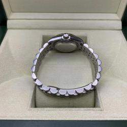 Pre Owned Rolex Datejust 179174 Automatic Black Diamond Dial Stainless Steel 18k White Gold Women's Wristwatch 26mm