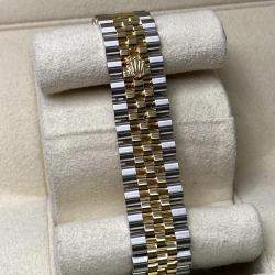 Pre Owned Rolex Datejust 278273 Automatic Green Diamond Dial Stainless Steel 18k Yellow Gold Women's Wristwatch 31mm