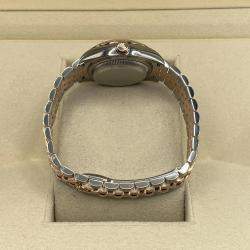 Pre Owned Rolex Datejust 279171 Automatic Chocolate Diamond Dial Stainless Steel 18k Rose Gold Women's Wristwatch 28mm