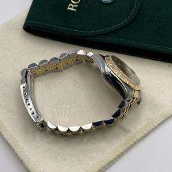 Pre Owned Rolex Datejust 69173 Automatic Diamond Dial Stainless Steel 18k Yellow Gold Women's Wristwatch 26mm