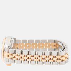 Pre Owned Rolex Datejust 179171 Automatic Gold Diamonds 18K Rose Gold Stainless Steel Women's Wristwatch 26mm