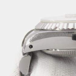 Pre Owned ساعة يد نسائية رولكس ديت 69174 ستانلس ستيل وذهب أبيض عيار 18 فضية أوتوماتيكية 26 مم