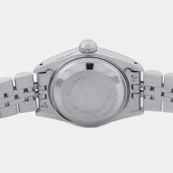 Pre Owned ساعة يد نسائية رولكس ديت 69174 ستانلس ستيل وذهب أبيض عيار 18 فضية أوتوماتيكية 26 مم