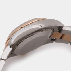 مملوكة مسبقًا ساعة يد نسائية رولكس ديت جست 178241 ستانلس ستيل وذهب وردي عيار 18 ألماس لؤلؤة سوداء 31 مم