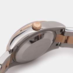 مملوكة مسبقًا ساعة يد نسائية رولكس ديت جست 178241 ستانلس ستيل وذهب وردي عيار 18 ألماس لؤلؤة سوداء 31 مم