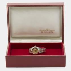 Pre Owned Rolex Datejust 69173 Champagne Dial 18k Yellow Gold Stainless Steel Women's Wristwatch 26 mm