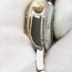 Pre Owned ساعة يد نسائية رولكس ديت جست 69163 أوتوماتيك ذهب أصفر عيار 18 وستالنس ستيل سوداء 26 مم