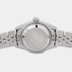 مملوكة مسبقًا Rolex Datejust 79174 Automatic Black 18k White Gold Stainless Steel Women's Wristwatch 26 mm