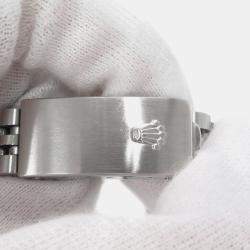 مملوكة مسبقًا Rolex Datejust 79174 Automatic Black 18k White Gold Stainless Steel Women's Wristwatch 26 mm