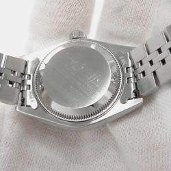مملوكة مسبقًا Rolex Datejust 79174 Automatic Black 18k White Gold Stainless Steel Women's Wristwatch 26 mm