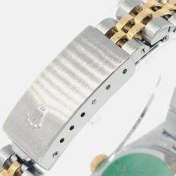 Pre Owned Rolex Champagne 18k Yellow Gold Stainless Steel Datejust 69173 Automatic Women's Wristwatch 26 mm