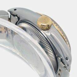 Pre Owned ساعة يد نسائية رولكس أوتوماتيك دايتجست 69173 ستانلس ستيل وذهب أصفر عيار 18 26 مم