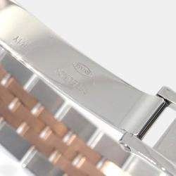 Pre Owned Rolex Datejust 179171 Automatic Pink 18k Rose Gold Diamond Stainless Steel Women's Wristwatch 26 mm