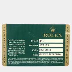 Pre Owned Rolex Datejust 179171 Automatic Pink 18k Rose Gold Diamond Stainless Steel Women's Wristwatch 26 mm