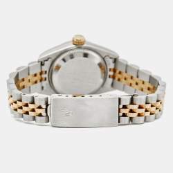 مملوكة مسبقًا ساعة يد نسائية رولكس ديت جست 69173 ستانلس ستيل وذهب أصفر عيار 18 شامبين 26 مم