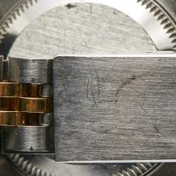 مملوكة مسبقًا ساعة يد نسائية رولكس ديت جست 69173 ستانلس ستيل وذهب أصفر عيار 18 شامبين 26 مم