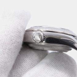 Pre Owned ساعة يد نسائية رولكس دايتجست 279174 أوتوماتيك ستانلس ستيل وذهب أبيض عيار 18 وردي 28 مم