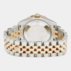 مملوكة مسبقًا Rolex Datejust 178383 Olive Green Dial 18k Yellow Gold Stainless Steel Women's Wristwatch 31 mm