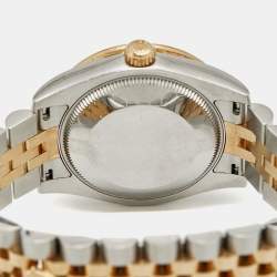 مملوكة مسبقًا Rolex Datejust 178383 Olive Green Dial 18k Yellow Gold Stainless Steel Women's Wristwatch 31 mm