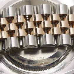 Pre Owned Rolex Datejust 116231 Brown Mother Of Pearl Dial Diamond 18K Everose Gold Stainless Steel Women's Wristwatch 36 mm