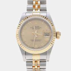 Pre Owned Rolex Datejust 69173 Automatic Stainless Steel 18k Yellow Gold Women's Wristwatch 26mm