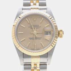 Pre Owned Rolex Datejust 79173 Automatic Stainless Steel 18k Yellow Gold Women's Wristwatch 26mm