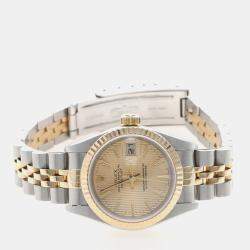 Pre Owned Rolex Datejust 79173 Automatic Stainless Steel 18k Yellow Gold Women's Wristwatch 26mm