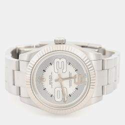 مملوكة مسبقًا Rolex Oyster Perpetual 177234 Automatic Stainless Steel 18k White Gold Women's Wristwatch 31mm