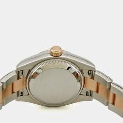 Pre Owned Rolex Datejust 179161 Pink Rose Dial 18K Everose Gold Oystersteel Women's Wristwatch 26 mm