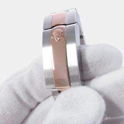 Pre Owned ساعة يد نسائية رولكس ديتجاست 279171 أوتوماتيك ذهبية قرص ذ هب وردي ستانلس ستيل 28 مم