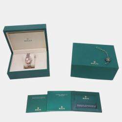 Pre Owned ساعة يد نسائية رولكس ديتجاست 279171 أوتوماتيك ذهبية قرص ذهب وردي ستانلس ستيل 28 مم