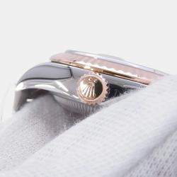 Pre Owned ساعة يد نسائية رولكس ديتجاست 279171 أوتوماتيك ذهبية قرص ذهب وردي ستانلس ستيل 28 مم