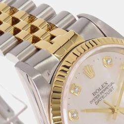 Pre Owned Rolex Datejust 16233G White 18K Yellow Gold, Stainless Steel Automatic Women's Wristwatch 36mm