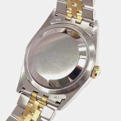 Pre Owned Rolex Datejust 16233G White 18K Yellow Gold, Stainless Steel Automatic Women's Wristwatch 36mm