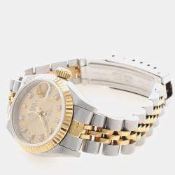 Pre Owned Rolex Datejust 69173 Gold 18K Yellow Gold, Stainless Steel, Diamond Automatic Women's Wristwatch 26mm