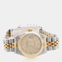 Pre Owned Rolex Datejust 69173 Gold 18K Yellow Gold, Stainless Steel, Diamond Automatic Women's Wristwatch 26mm