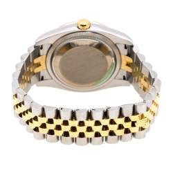 Pre Owned Rolex Silver 18K Yellow Gold Stainless Steel Diamond Datejust II 116233 Women's Wristwatch 35MM