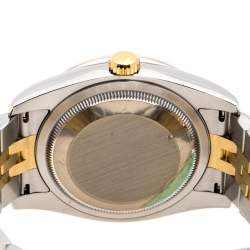 Pre Owned Rolex Silver 18K Yellow Gold Stainless Steel Diamond Datejust II 116233 Women's Wristwatch 35MM