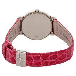 Pre Owned ساعة يد نسائية سليني سليسيما 6682/9 ذهب أبيض عيار 18 ألماس صدف 33 مم