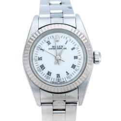 مملوكة مسبقًا ساعة يد نسائية رولكس "أويستر بريبتوال 76094" ذهب أبيض عيار 18 و ستانلس ستيل بيضاء 24 مم